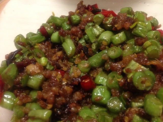 肉沫豆角下饭菜