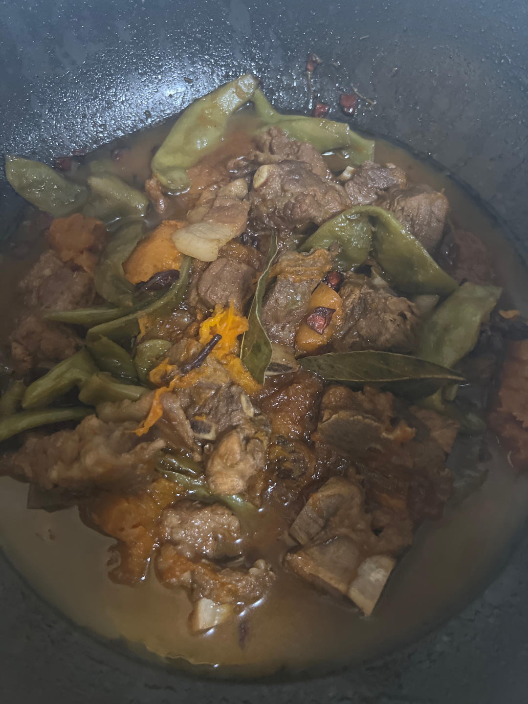 经典东北大丰收之排骨炖豆角玉米🌽南瓜🎃一锅出
