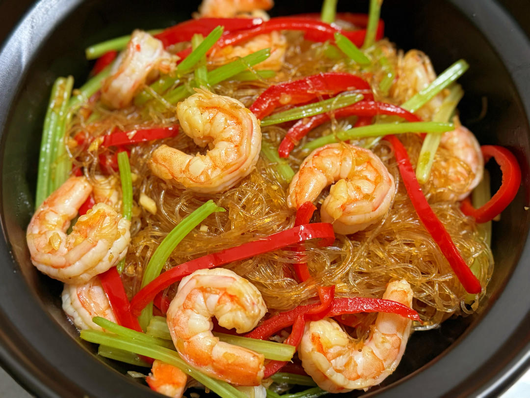 鲜虾粉丝煲