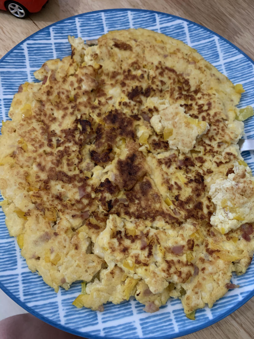 鸡蛋豆腐饼，快手有营养的早餐，新手5分钟也能搞定