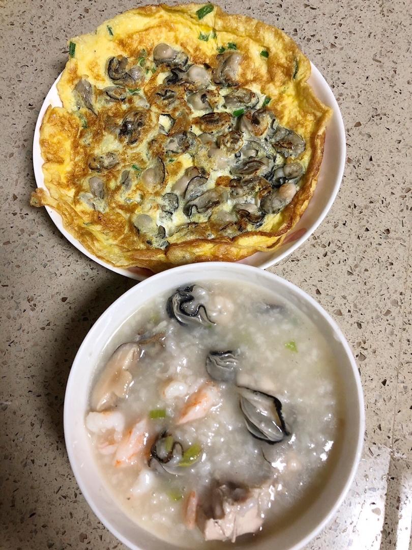 生蚝大虾粥（超级美味的潮汕海鲜砂锅粥）