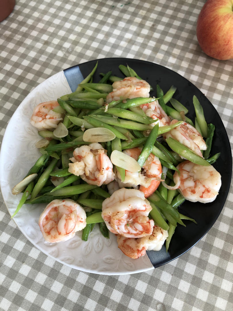 清炒芦笋虾仁