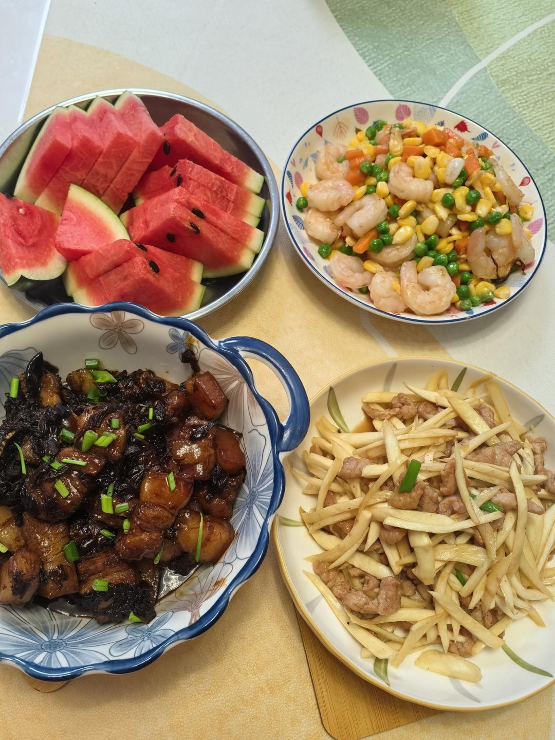♨️家常菜.茭白炒肉丝.马克西姆不粘锅