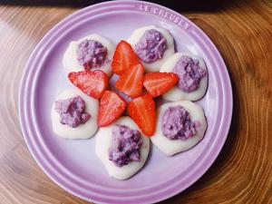紫薯芋头糯米糍/糯米饼的做法 步骤3