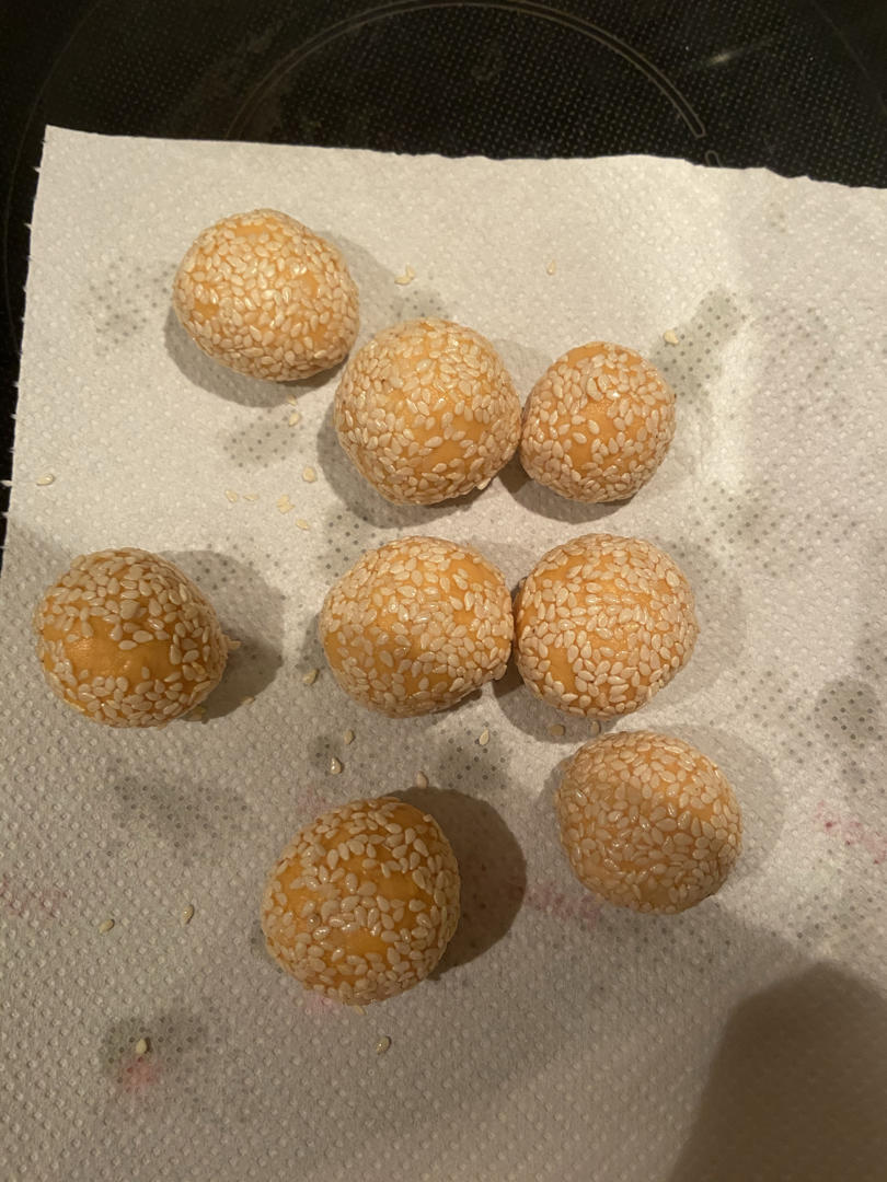 表皮酥脆，不软塌的空心大麻团/煎堆，不崩油配方
