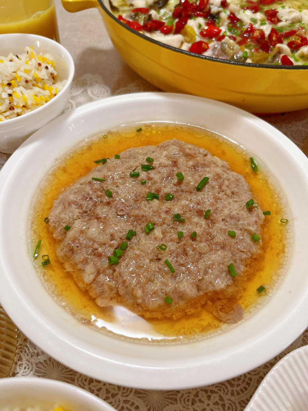 老少皆宜、鲜香味美蒸莲藕肉饼