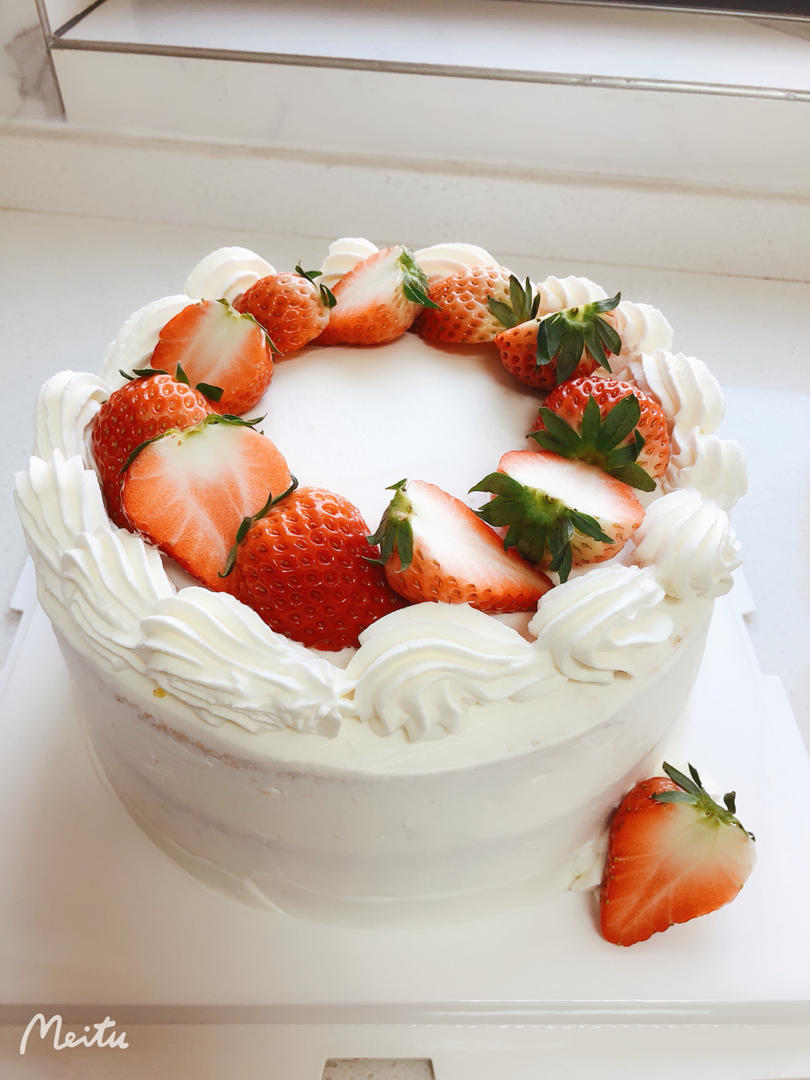 lijun1977做的视频菜谱6寸加高奶油水果蛋糕适合新手