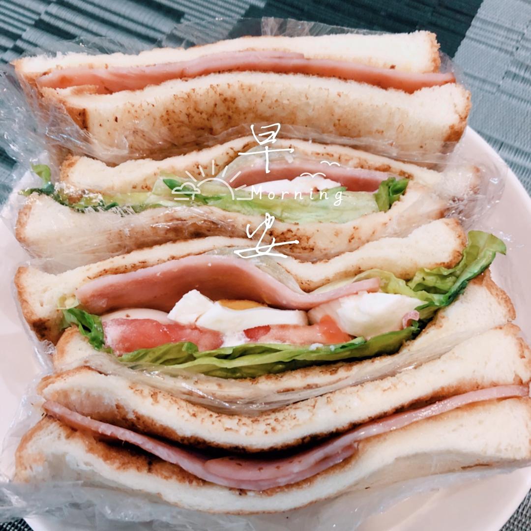 如何做超厚的沼三明治~详细tip！牛油果鸡蛋午餐肉三明治~