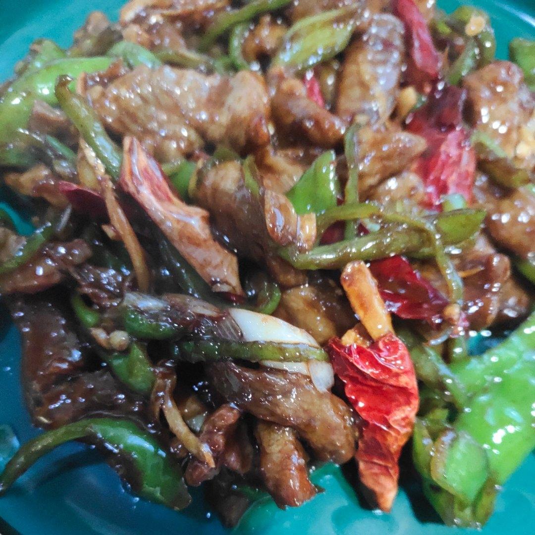 香炒青椒牛肉