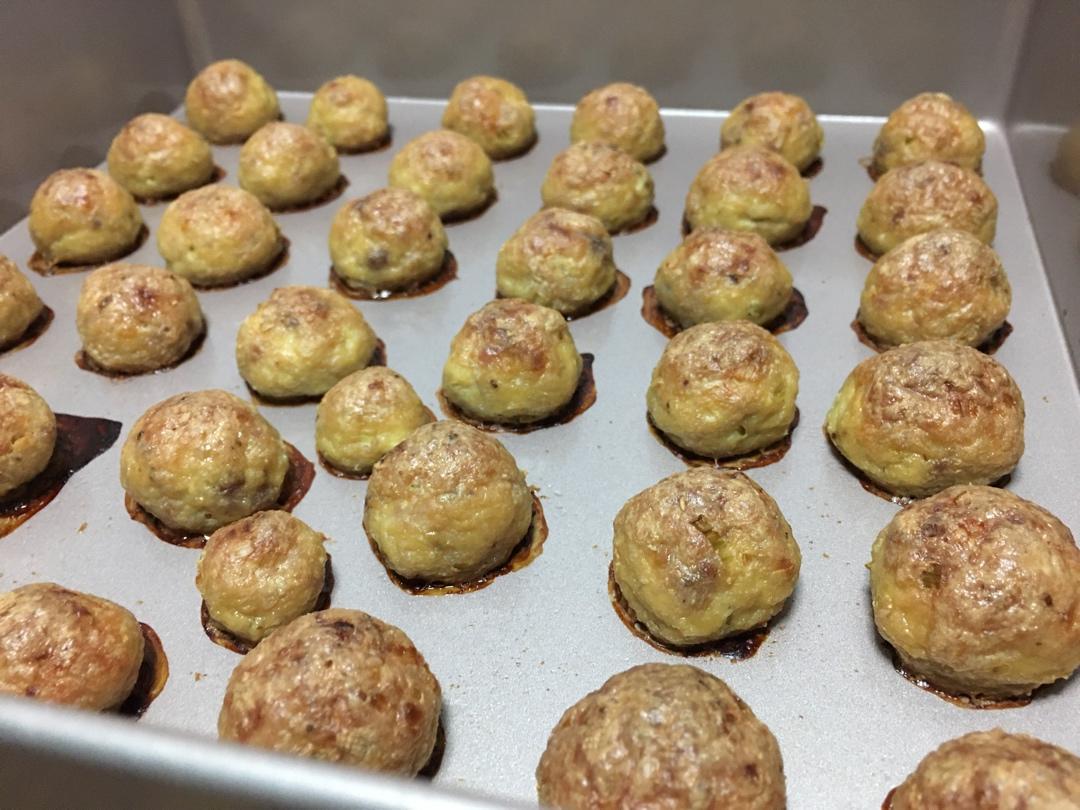 【减脂食谱】无油烤箱版豆腐菜丸子