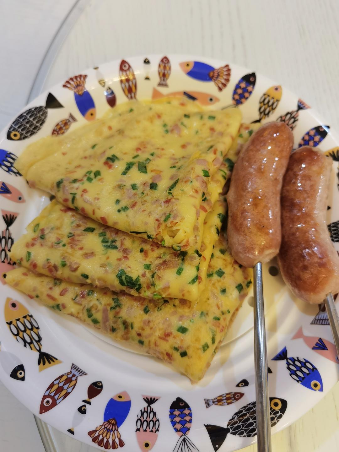 简单快手鸡蛋饼 柔软翻面不破