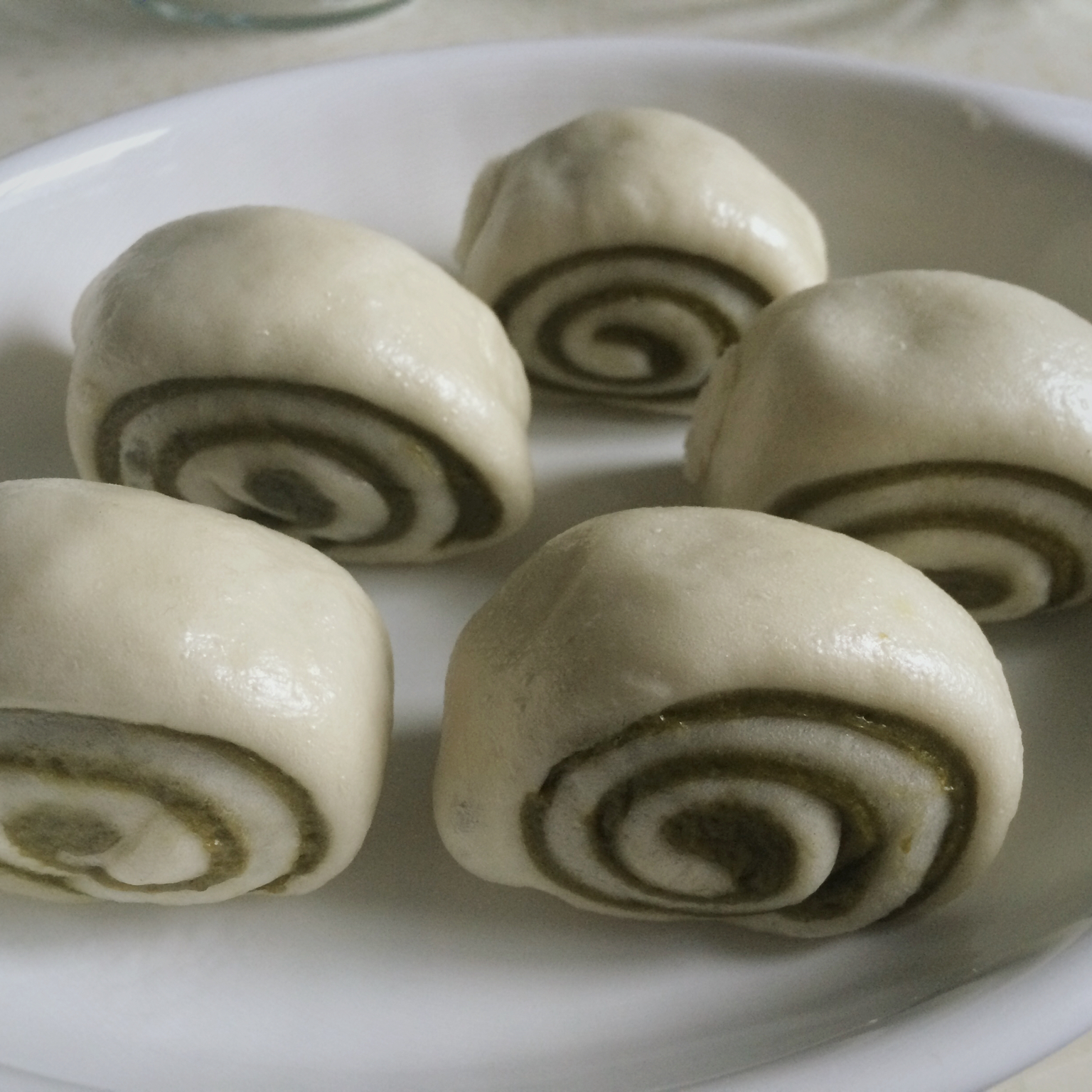 抹茶双色馒头