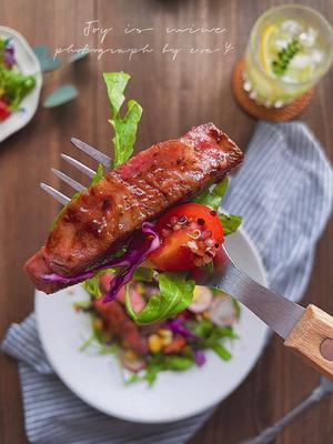 夏日轻食简餐‼️黑椒牛排沙拉🥩好吃又低脂的做法 步骤5