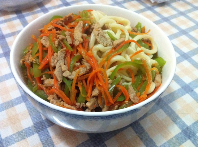 青椒肉丝面