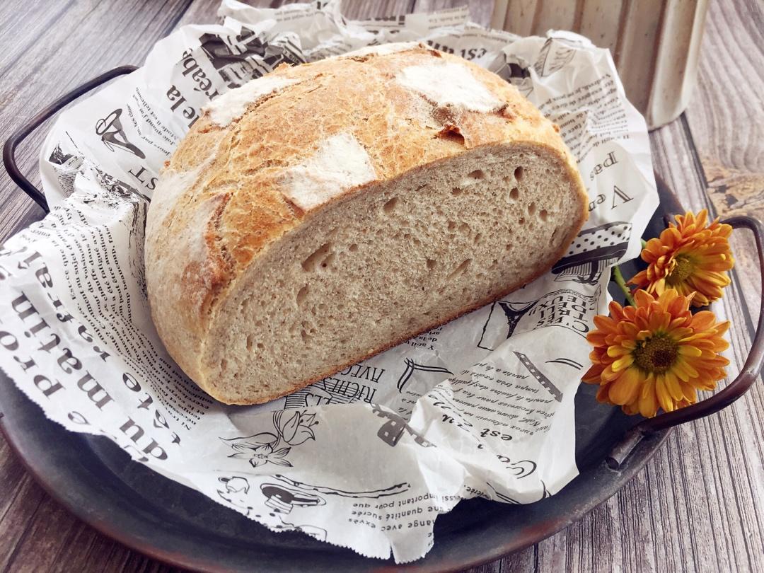 无糖低油/无油全麦欧包：简单易做