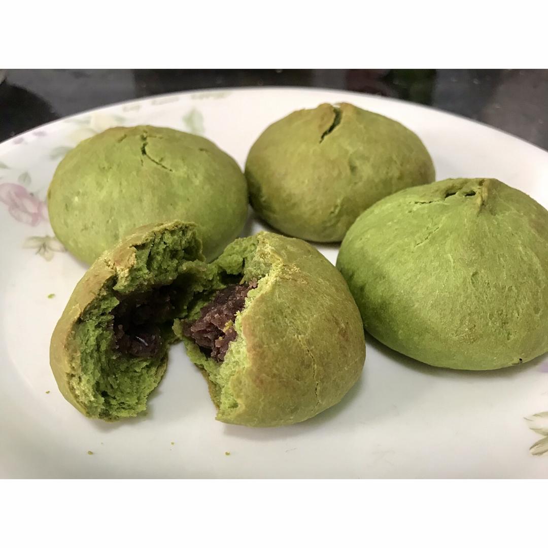 抹茶红小豆司康