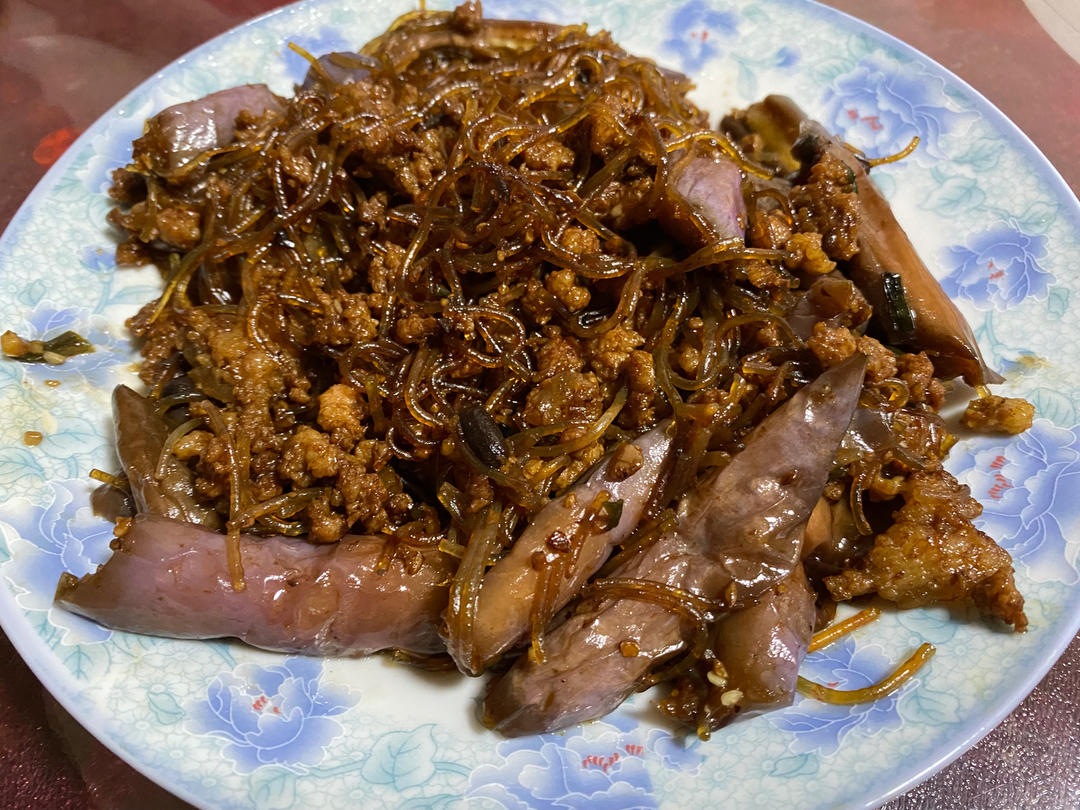 不放一滴水爆下饭茄子粉丝煲！巨浓香！