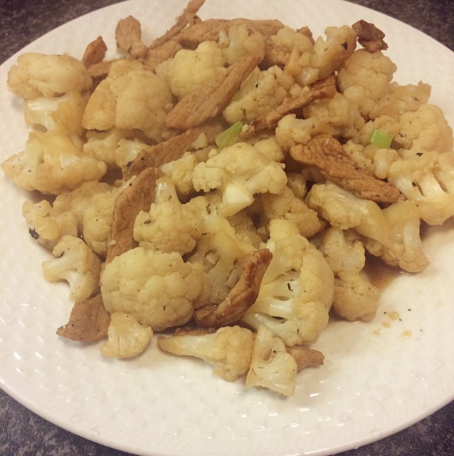 菜花炒肉片