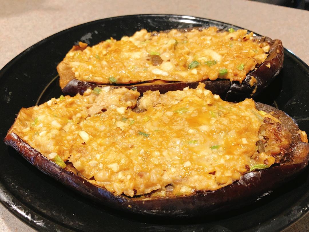 无油蒜末鸡胸肉茄子（微波炉版）