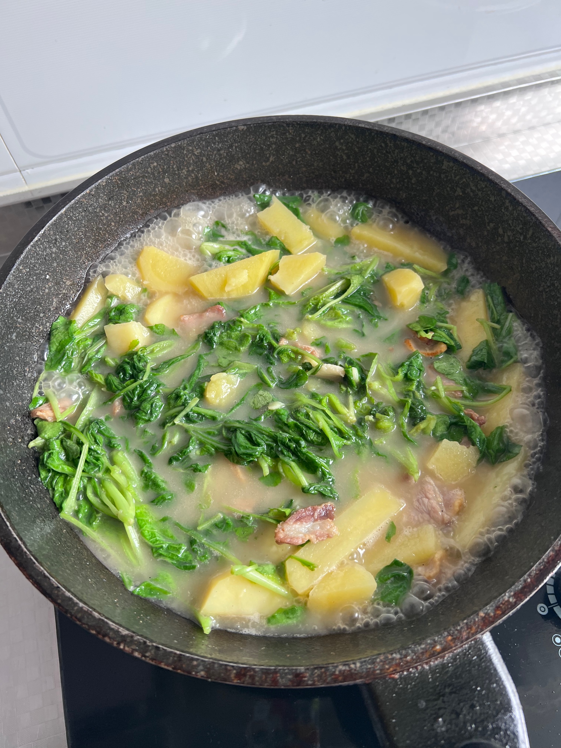 小白菜炖土豆