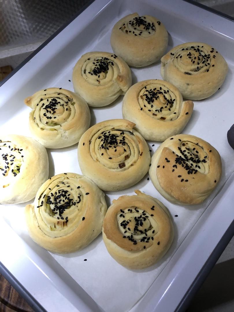 家常葱油烤饼