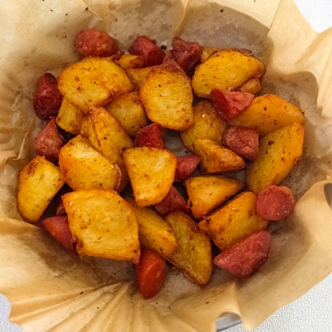 空气炸锅土豆🥔火腿肠