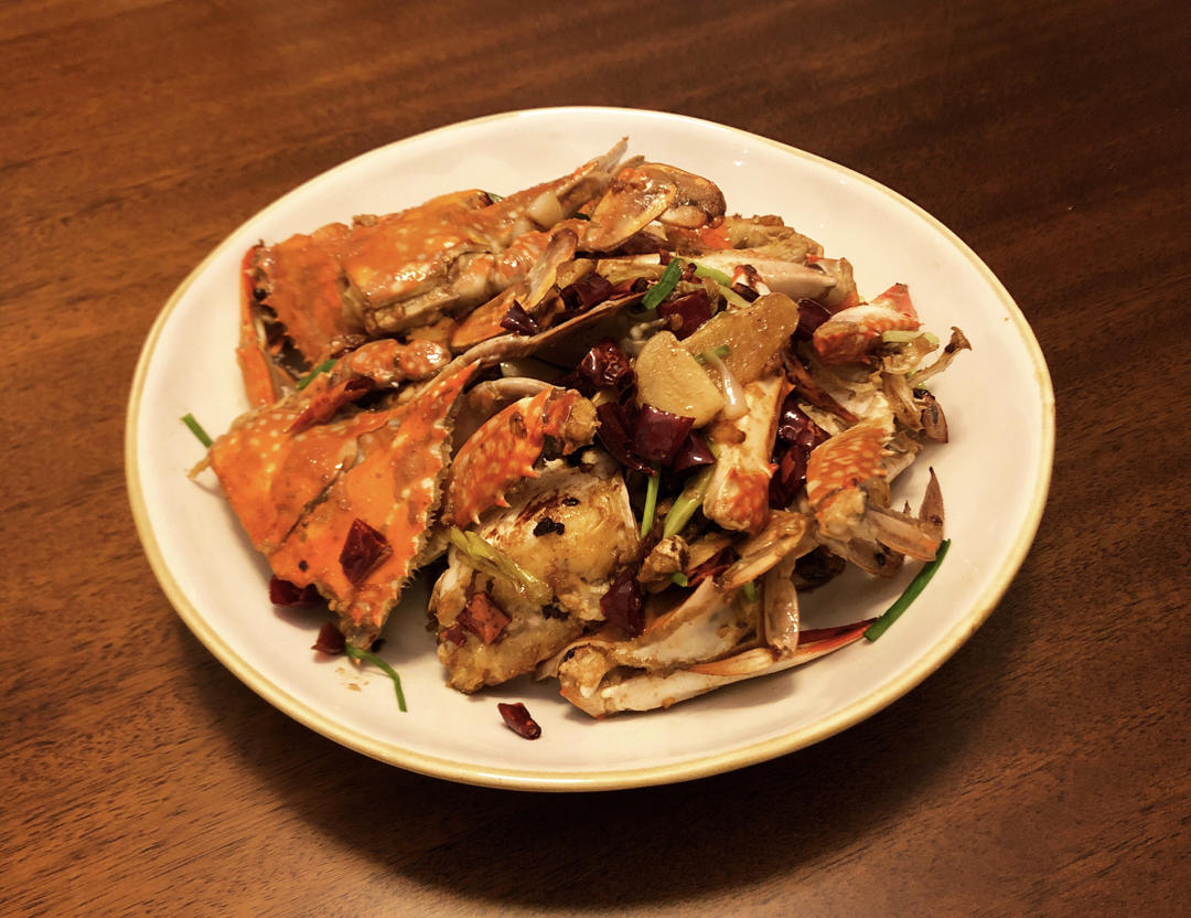 葱姜炒梭子蟹（very easy）