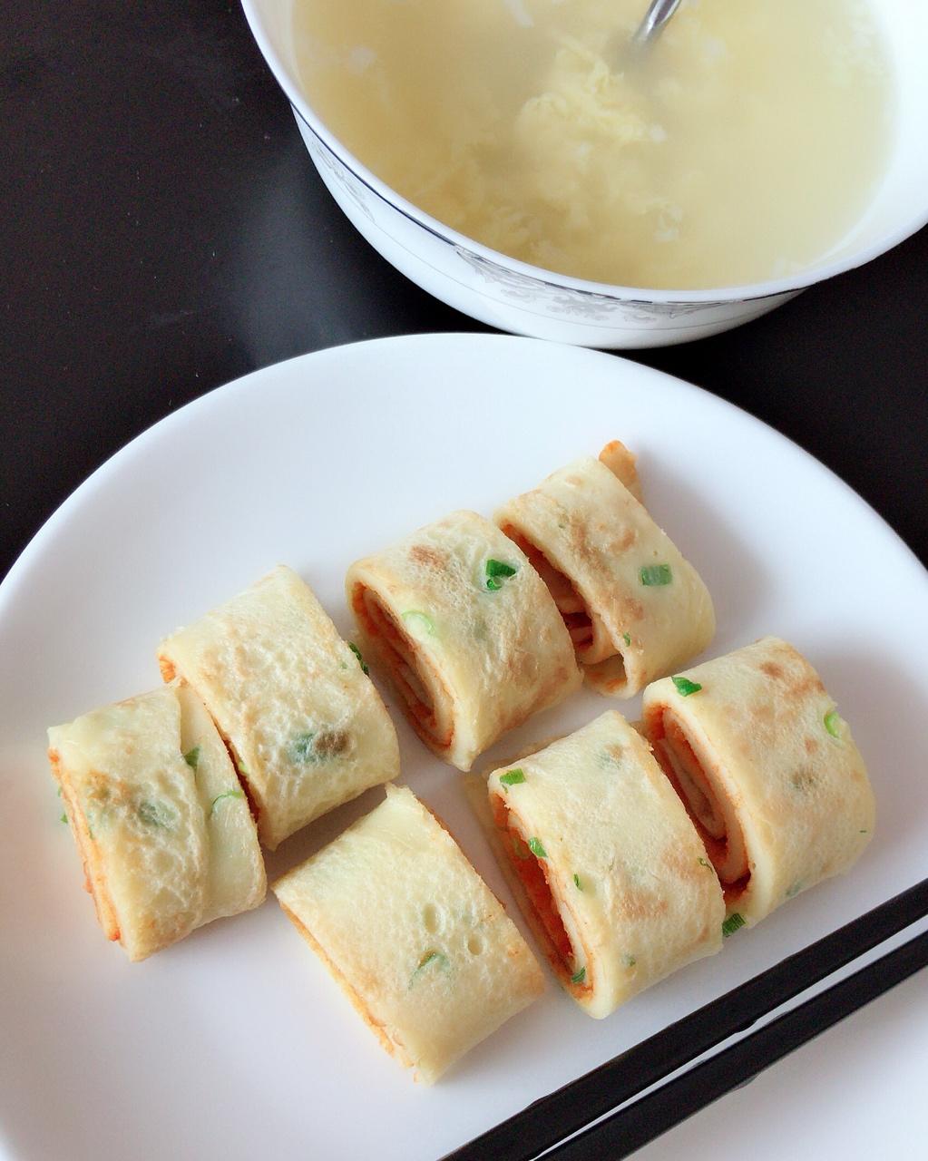 快手鸡蛋饼～～十分钟早餐！