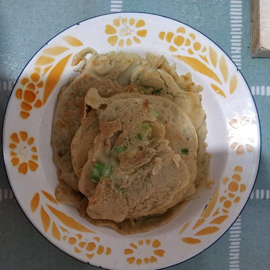 丝瓜鸡蛋香葱饼