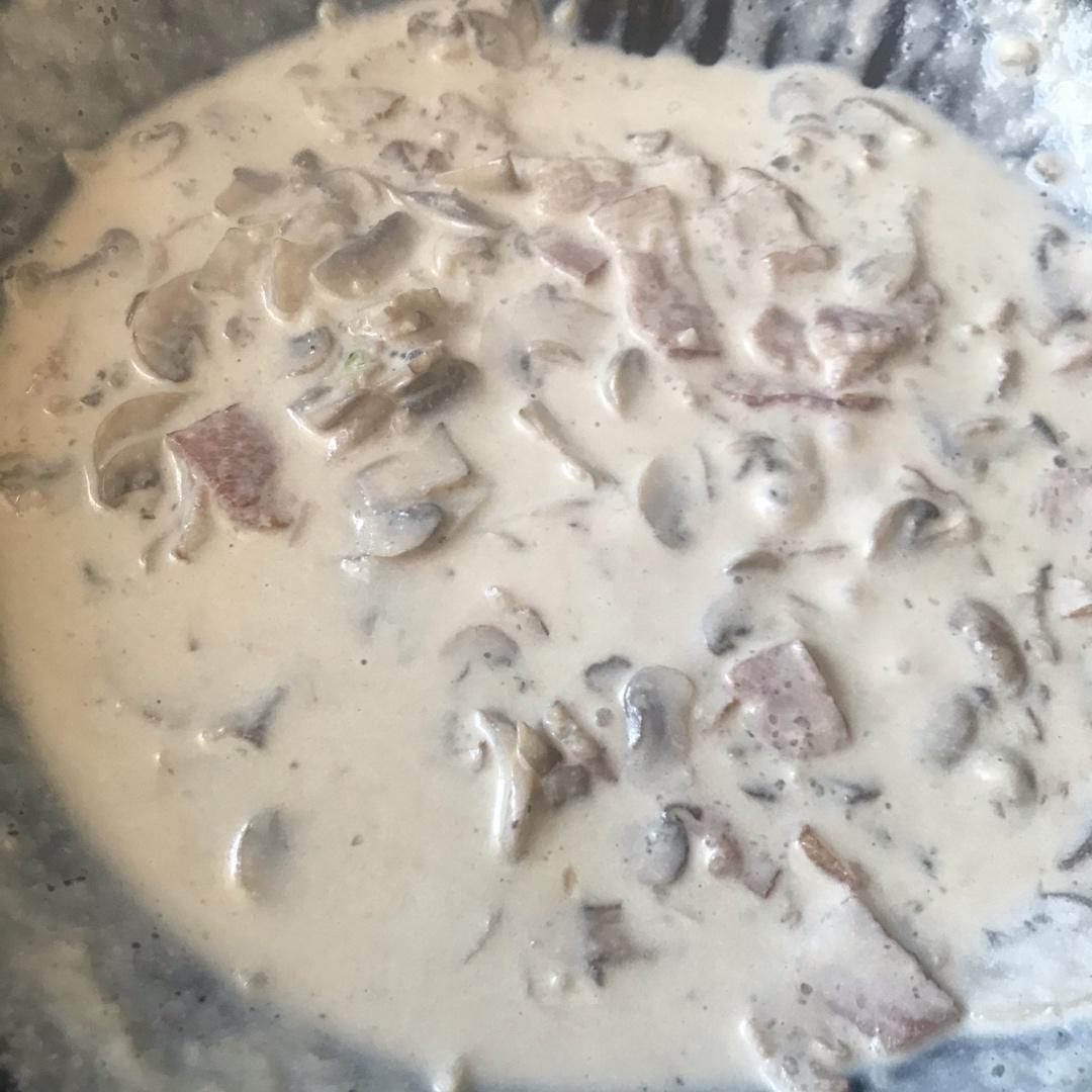 西餐大厨分享的奶油蘑菇培根意面秘方！