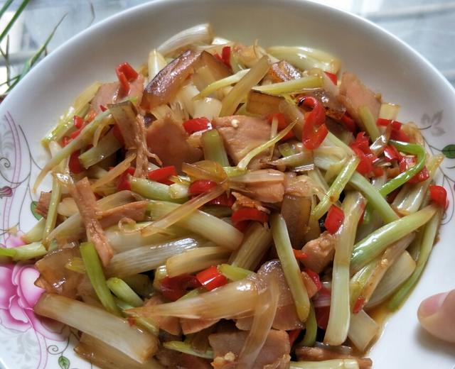 荞头炒腊肉!的做法