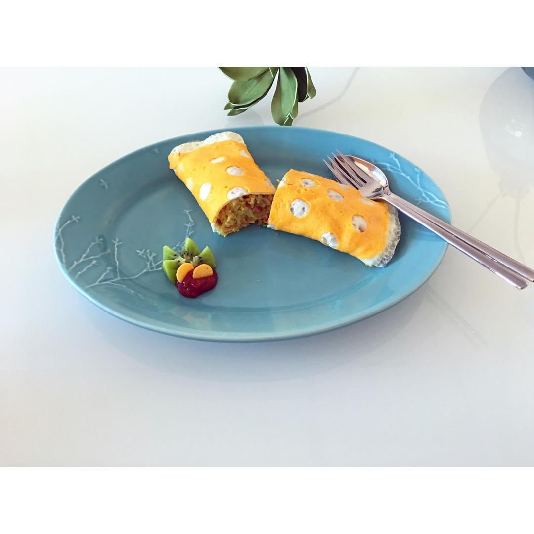 水玉波点蛋包饭
