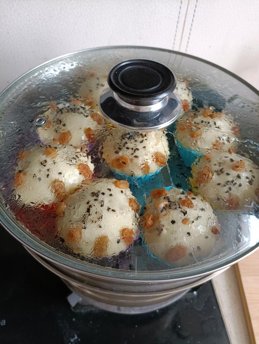 两个鸡蛋一碗面 全程手不粘面 轻松搞定小碗蒸发糕 蓬松煊软 比面包好吃