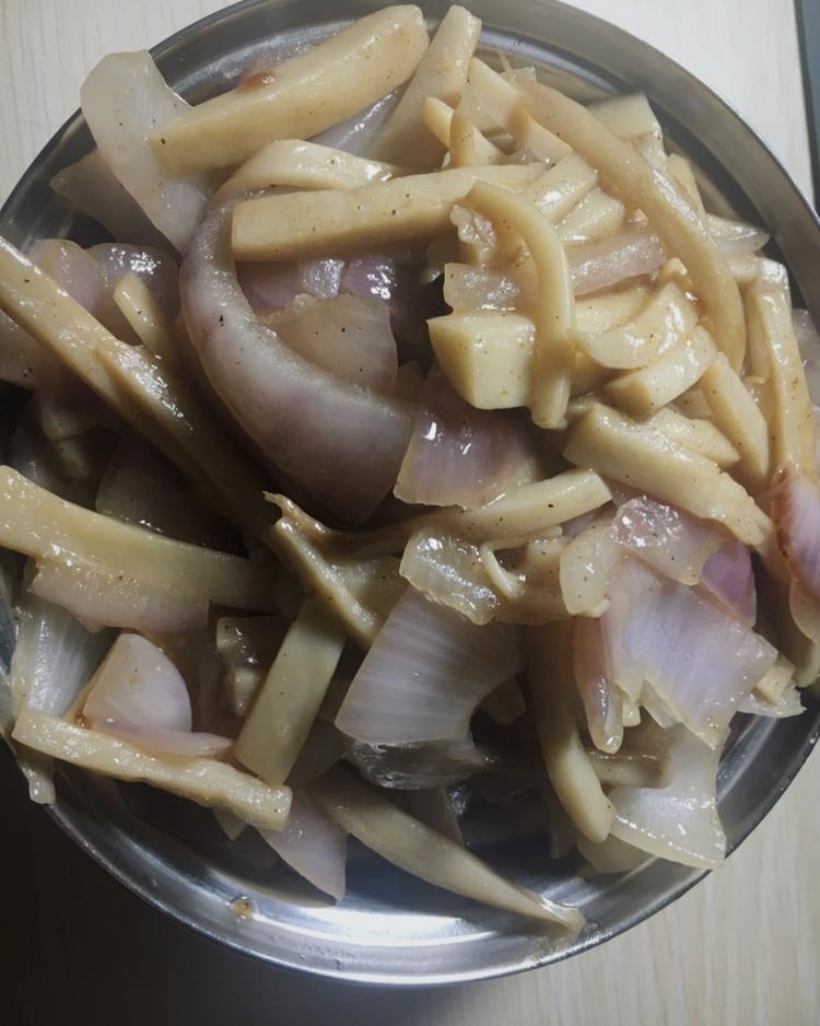 洋葱遇到杏鲍菇