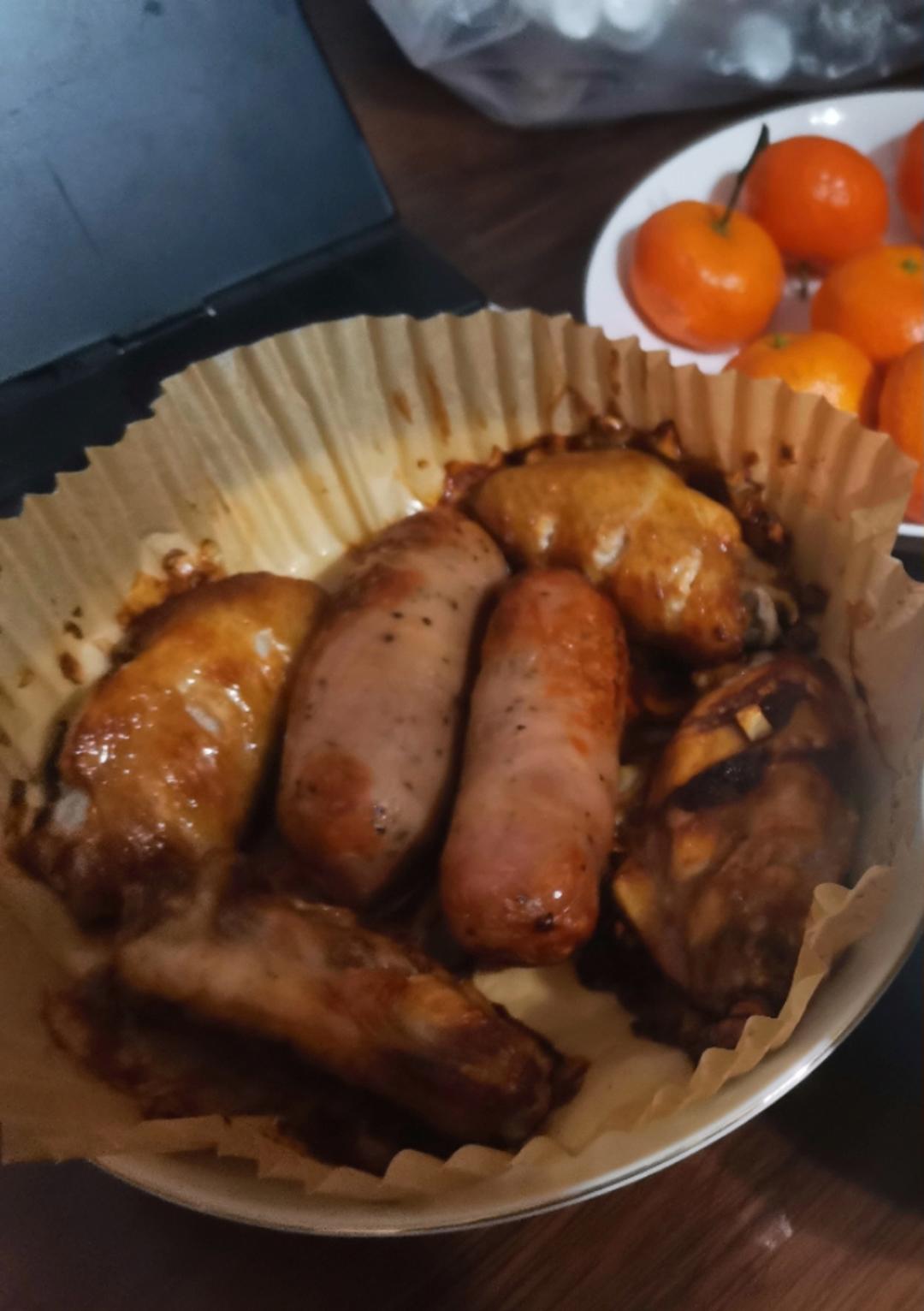 无油！空气炸锅烤鸡翅
