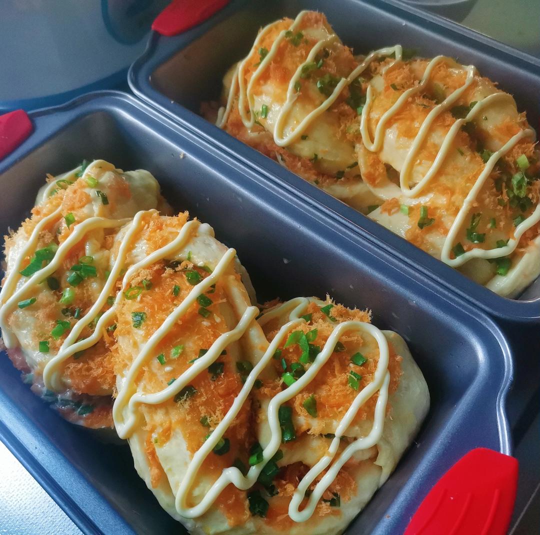咸香松软～保姆级教程‼️葱香肉松手撕吐司