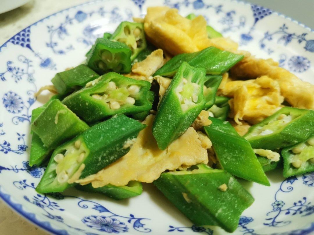 秋葵炒鸡蛋
