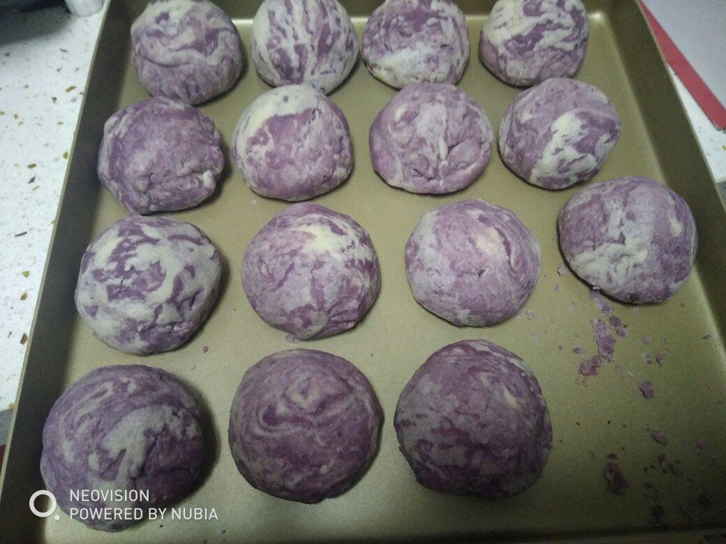 紫薯蛋黄酥（不用出膜也超级酥）