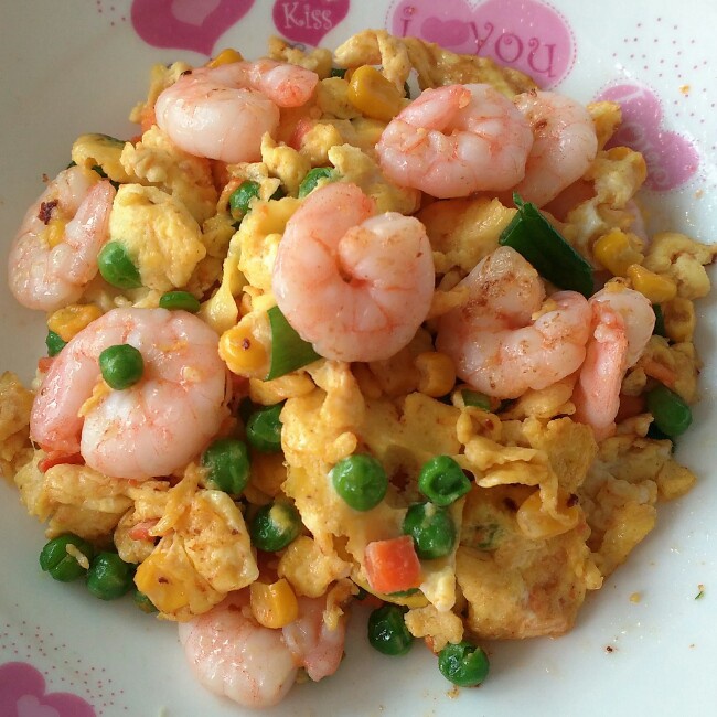 虾仁炒蛋