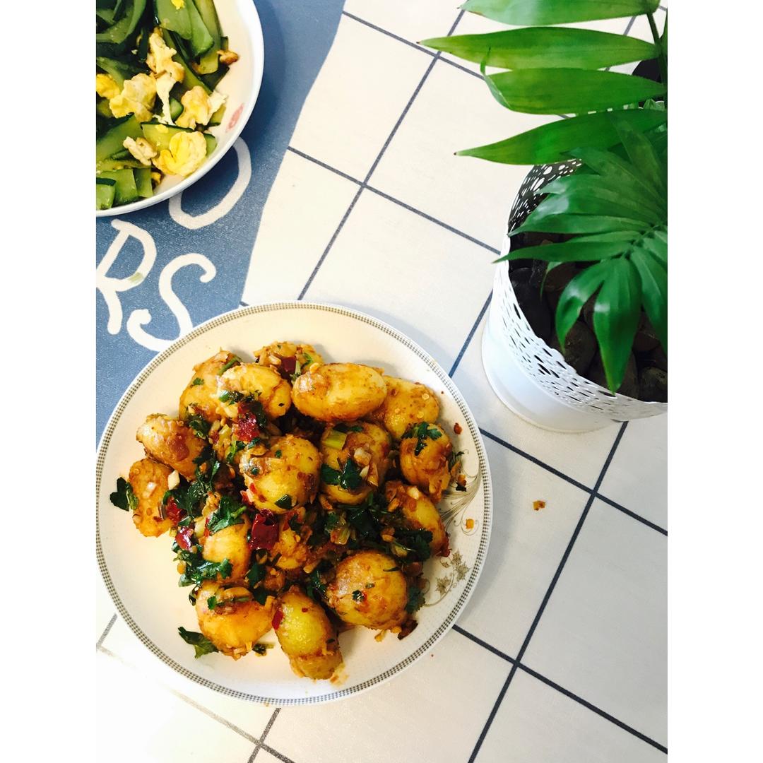 孜然香辣煎小土豆