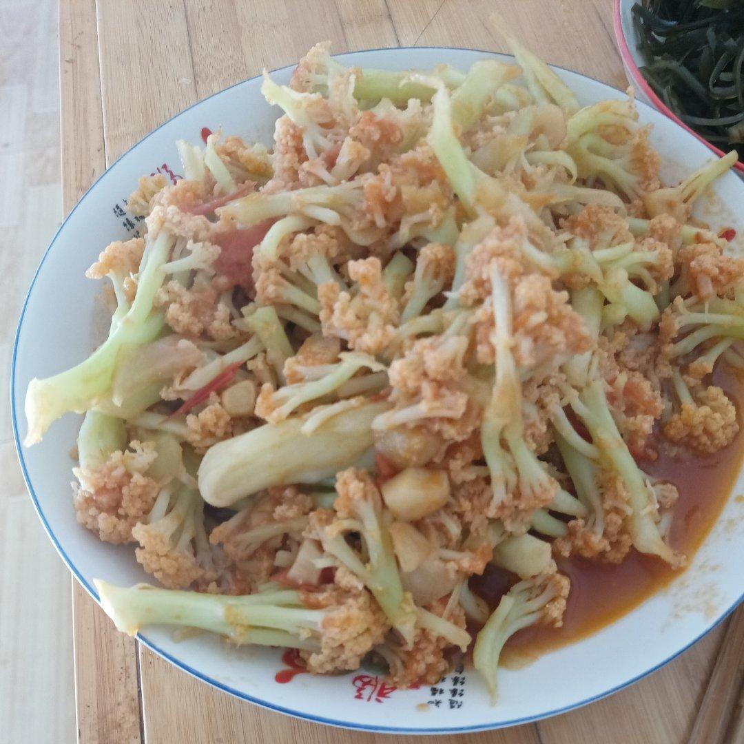 西红柿炒菜花（夏季开胃菜）