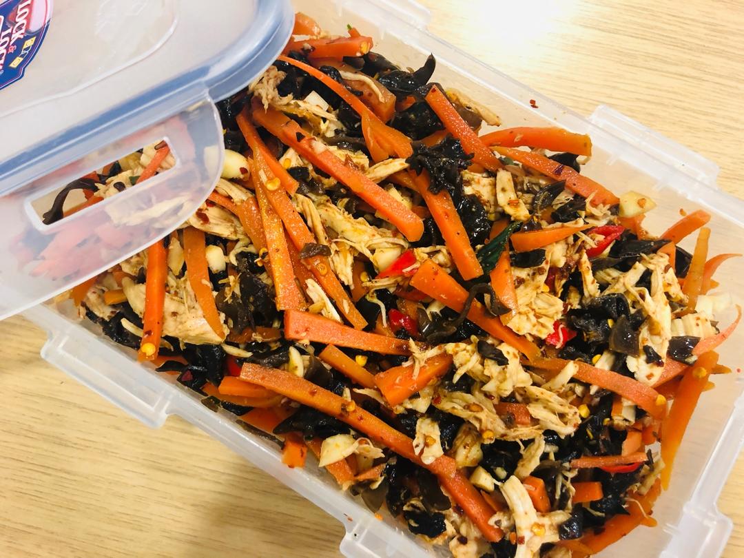 减脂健身｜凉拌手撕鸡丝（香辣&麻油版）
