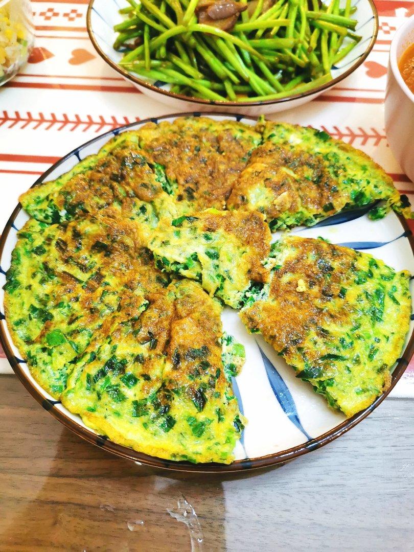 最简版韭菜鸡蛋饼