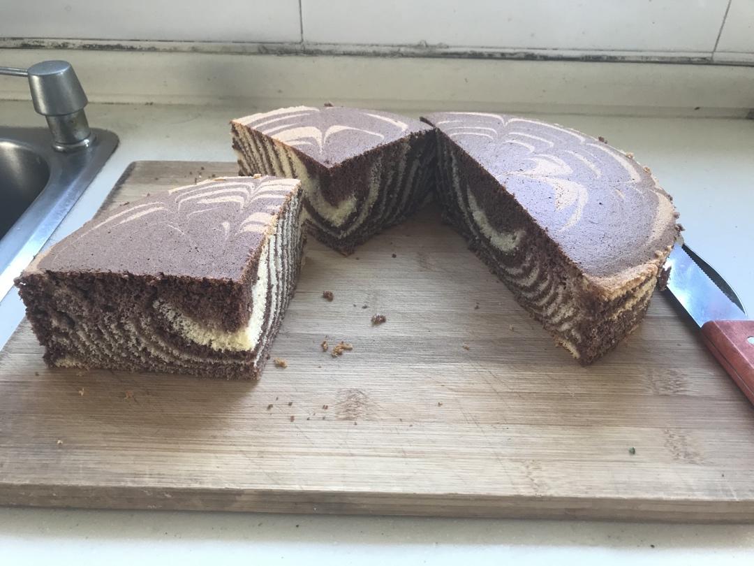 斑马纹戚风蛋糕
