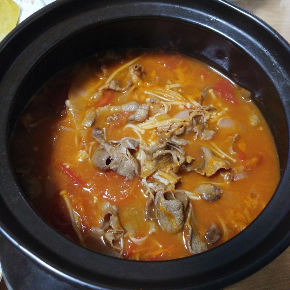 番茄金针菇牛肉