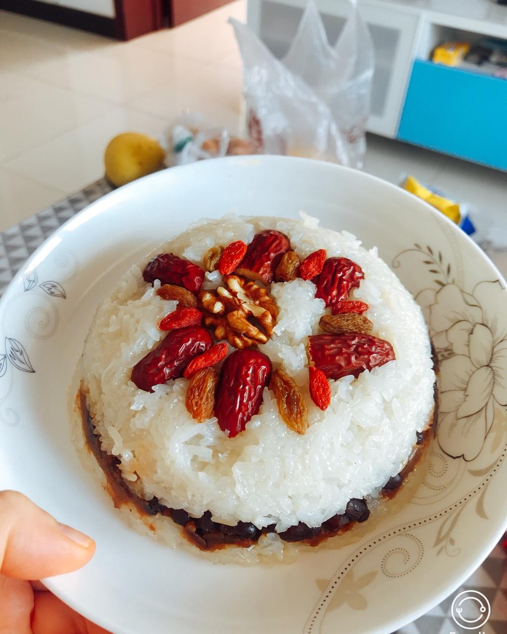 【猪油夹沙八宝饭】古法蒸糯米