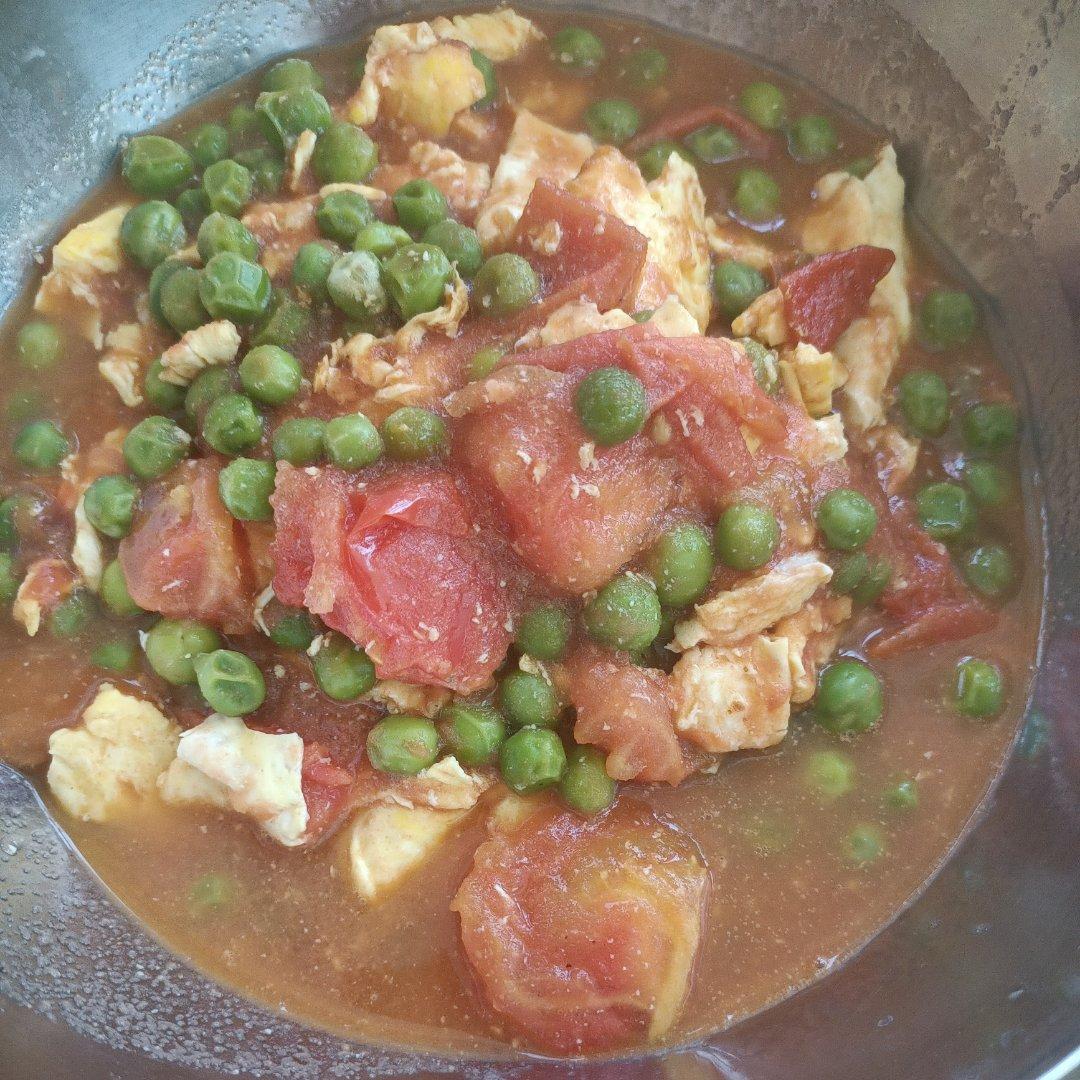 西红柿鸡蛋炒豌豆