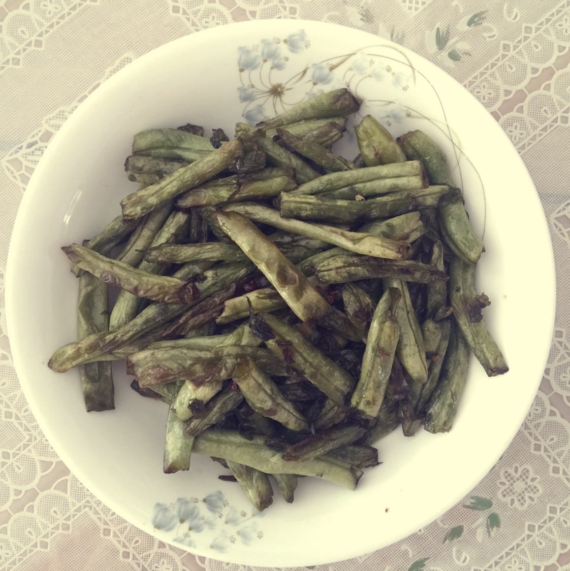 省时少油的干煸四季豆
