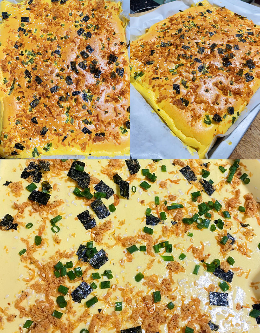 香葱海苔肉松芝麻蛋糕卷