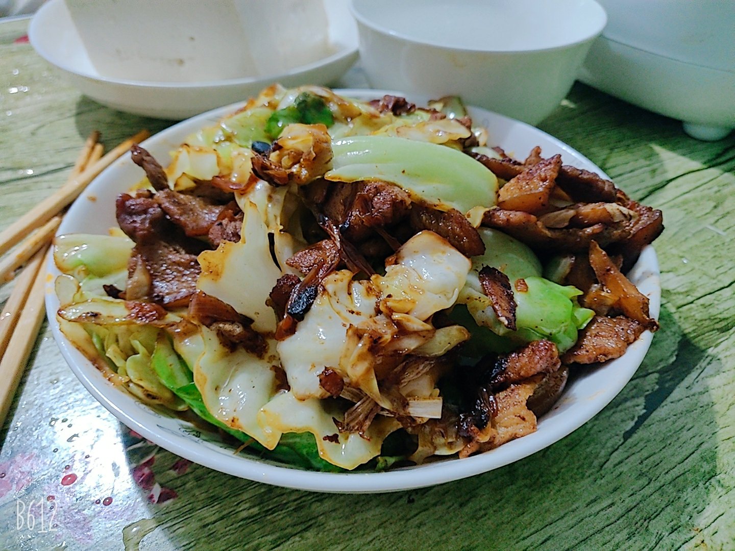 干锅包菜(低温做法:肉炒圆白菜)～小美家常菜